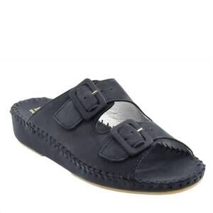 NEW LAPLUME women's jen slide in navy nubuck